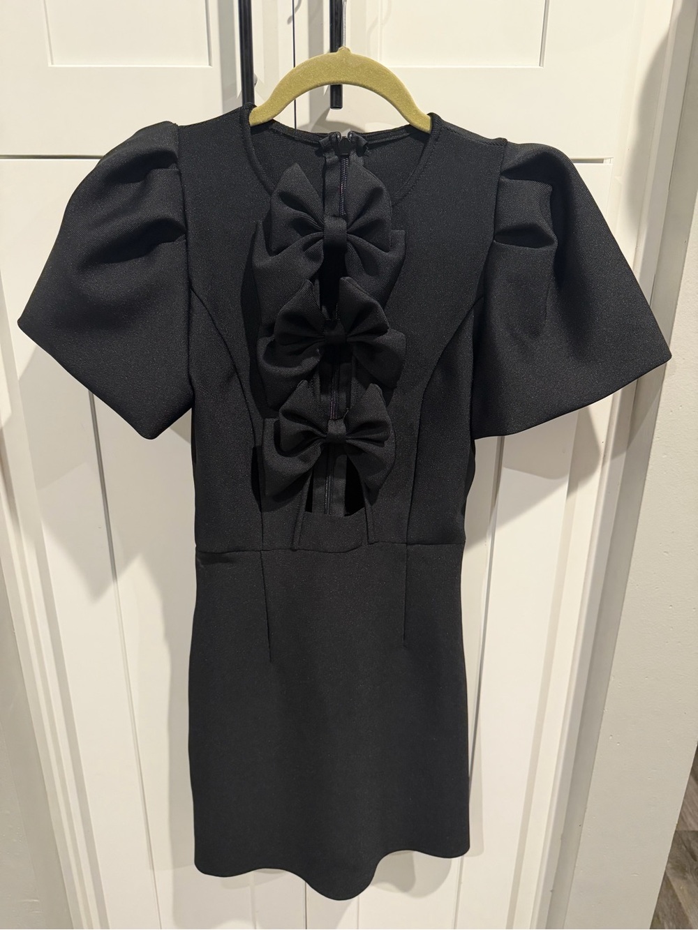 Bow Cut Out Front Mini Dress
